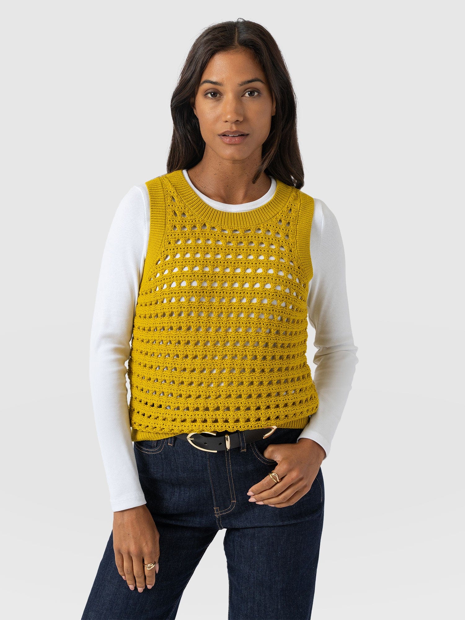 Adler Sleeveless Knit - Mustard